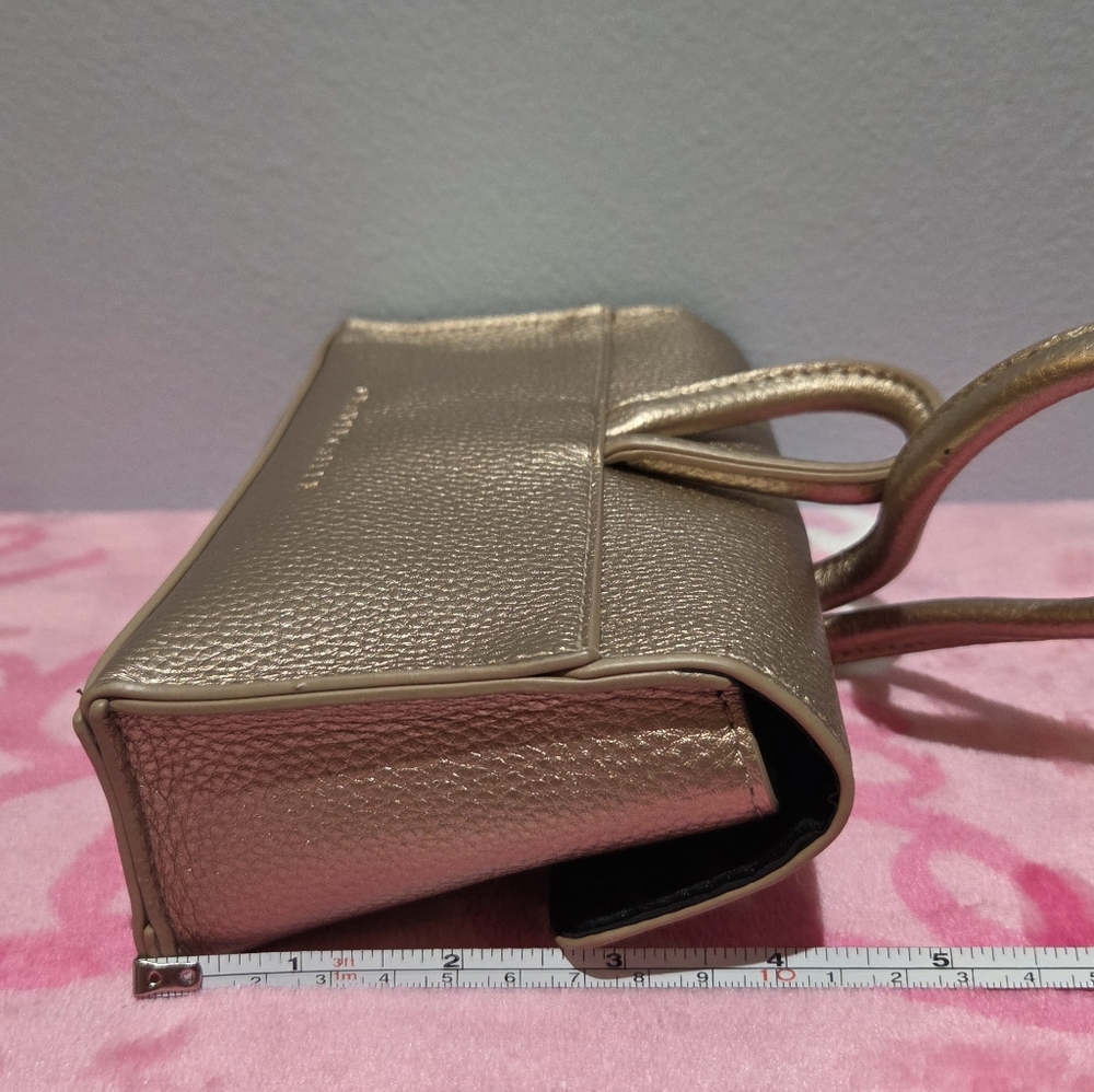 Chantecaille Metallic Gold Loop Lock Wristlet - Picture 9 of 10